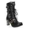New Rock M-TR003-VS1 Vegan Heeled Boots (Black) -Unique Clothing&Accessories 140110 m tr003 vs1