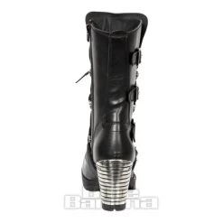 New Rock M-TR003-VS1 Vegan Heeled Boots (Black) -Unique Clothing&Accessories 140110 m tr003 vs1 d