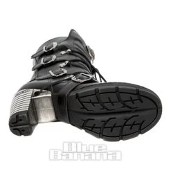 New Rock M-TR003-VS1 Vegan Heeled Boots (Black) -Unique Clothing&Accessories 140110 m tr003 vs1 e