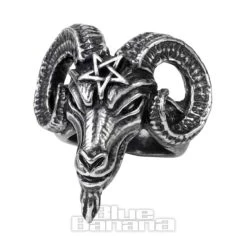 Alchemy Gothic Baphomet Ring (Pewter)