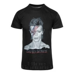 Official David Bowie Aladdin Sane T Shirt (Black)