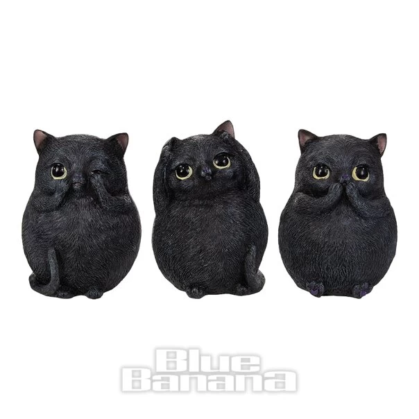 Nemesis Now Three Wise Fat Cats Figurine (8.5cm) 3 Nemesis Now Three Wise Fat Cats Figurine (8.5cm)