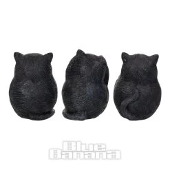 Nemesis Now Three Wise Fat Cats Figurine (8.5cm) 7 Nemesis Now Three Wise Fat Cats Figurine (8.5cm) -Unique Clothing&Accessories 141737 b