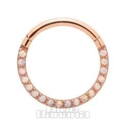 Blue Banana Rose Gold Small Gem 1.2mm Hinged Segment Ring (Half Opal)