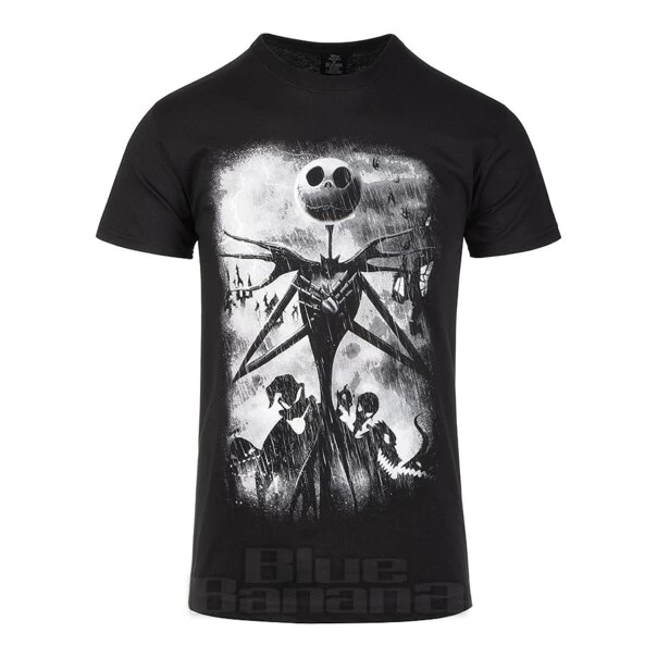 Nightmare Before Christmas Stormy Skies T Shirt (Black) 3 Nightmare Before Christmas Stormy Skies T Shirt (Black)
