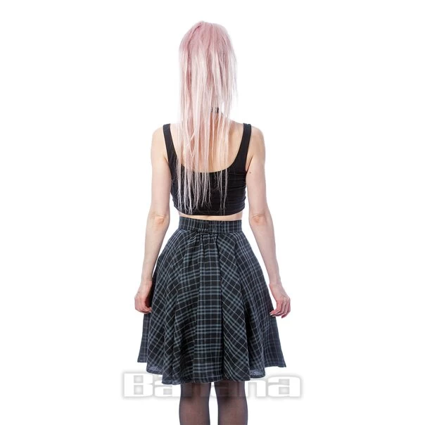 Heartless Isadora Check Skirt (Grey) 4 Heartless Isadora Check Skirt (Grey) - Image 2