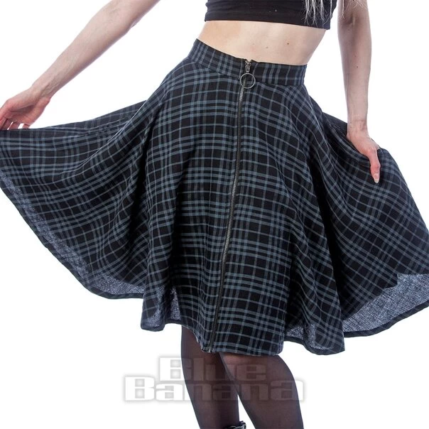 Heartless Isadora Check Skirt (Grey) 5 Heartless Isadora Check Skirt (Grey) - Image 3