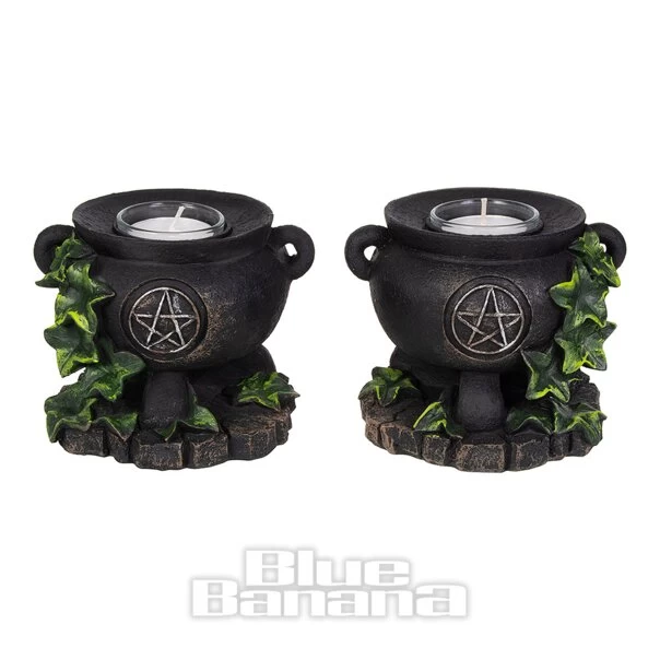 Nemesis Now Ivy Cauldron Candle Holder (11cm Pair) 4 Nemesis Now Ivy Cauldron Candle Holder (11cm Pair) - Image 2