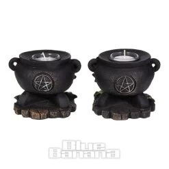 Nemesis Now Ivy Cauldron Candle Holder (11cm Pair) 11 Nemesis Now Ivy Cauldron Candle Holder (11cm Pair) -Unique Clothing&Accessories 143192 c