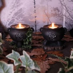 Nemesis Now Ivy Cauldron Candle Holder (11cm Pair) 13 Nemesis Now Ivy Cauldron Candle Holder (11cm Pair) -Unique Clothing&Accessories 143192 e