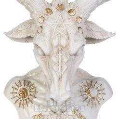 Nemesis Now White Baphomet Bust (33.5cm) -Unique Clothing&Accessories 144610 f