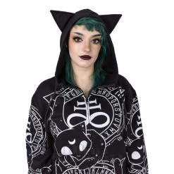 Heartless Cat Craft Hoodie (Black/White) -Unique Clothing&Accessories 144736 e