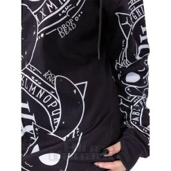 Heartless Cat Craft Hoodie (Black/White) -Unique Clothing&Accessories 144736 g