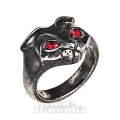 Alchemy Gothic Bastet Goddess Cat Ring (Pewter)