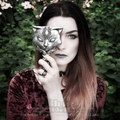 Alchemy Gothic Bastet Goddess Cat Ring (Pewter) -Unique Clothing&Accessories 144803 b