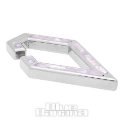 Blue Banana Pentagon Surgical Steel Ear Hanger (Steel/Pearl) 7 Blue Banana Pentagon Surgical Steel Ear Hanger (Steel/Pearl) -Unique Clothing&Accessories 145392 b
