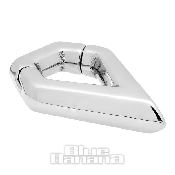 Blue Banana Plain Pentagon Surgical Steel Ear Hanger (Silver) 6 Blue Banana Plain Pentagon Surgical Steel Ear Hanger (Silver) - Image 4