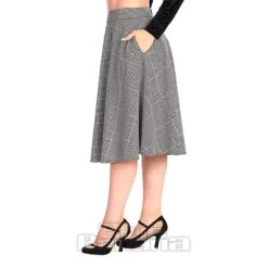 Banned Winter Classic Swing Skirt (Black/White) -Unique Clothing&Accessories 146391 a
