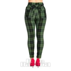 Banned Tartan Power Trousers (Green) -Unique Clothing&Accessories 146421 b