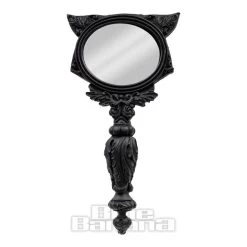 Alchemy Gothic Sacred Cat Hand Mirror (Black)