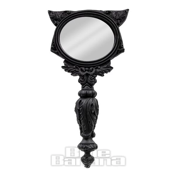 Alchemy Gothic Sacred Cat Hand Mirror (Black) 3 Alchemy Gothic Sacred Cat Hand Mirror (Black)