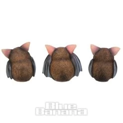Nemesis Now 3 Wise Bats Figurine (8.5cm) -Unique Clothing&Accessories 146581 c