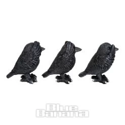Nemesis Now 3 Wise Ravens Figurines (8.7 CM) -Unique Clothing&Accessories 146600 d