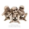 Nemesis Now 3 Wise Skellington Figurines (9.5cm) -Unique Clothing&Accessories 146609