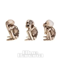 Nemesis Now 3 Wise Skellington Figurines (9.5cm) -Unique Clothing&Accessories 146609 b