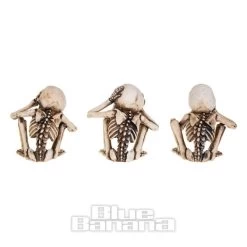 Nemesis Now 3 Wise Skellington Figurines (9.5cm) -Unique Clothing&Accessories 146609 c