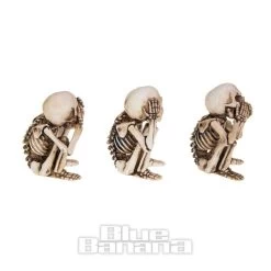 Nemesis Now 3 Wise Skellington Figurines (9.5cm) -Unique Clothing&Accessories 146609 d