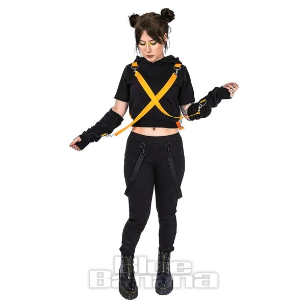 Poizen Industries Dystopian Hoodie (Black/Orange) 5 Poizen Industries Dystopian Hoodie (Black/Orange) - Image 3