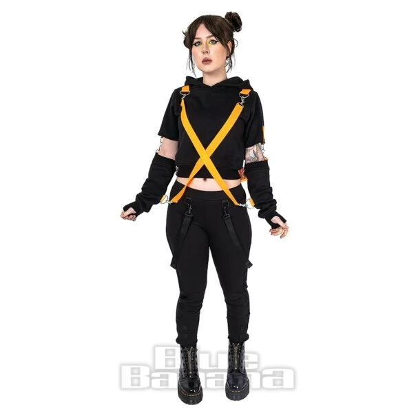 Poizen Industries Dystopian Hoodie (Black/Orange) 6 Poizen Industries Dystopian Hoodie (Black/Orange) - Image 4