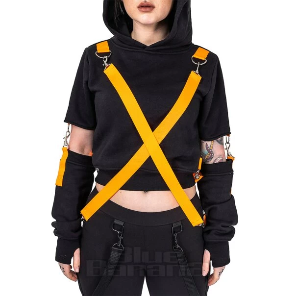 Poizen Industries Dystopian Hoodie (Black/Orange) 12 Poizen Industries Dystopian Hoodie (Black/Orange) - Image 10