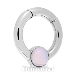 Blue Banana Opal Circle Surgical Steel Hanger (Silver) -Unique Clothing&Accessories 147432 b