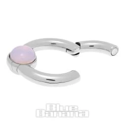 Blue Banana Opal Circle Surgical Steel Hanger (Silver) -Unique Clothing&Accessories 147432 d