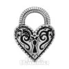 Blue Banana Heart Locket Surgical Steel Ear Hanger (Silver) -Unique Clothing&Accessories 147433