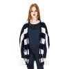 Heartless In A Daze Cardigan (Black/White) -Unique Clothing&Accessories 148647