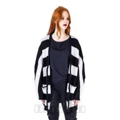 Heartless In A Daze Cardigan (Black/White) -Unique Clothing&Accessories 148647 b