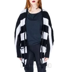 Heartless In A Daze Cardigan (Black/White) -Unique Clothing&Accessories 148647 d