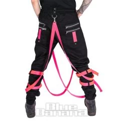 Poizen Industries Lucid Trousers (Black/Pink) -Unique Clothing&Accessories 148748 a