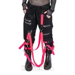 Poizen Industries Lucid Trousers (Black/Pink) -Unique Clothing&Accessories 148748 b