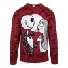 Nightmare Before Christmas Jack & Sally Knit Jumper (Red)