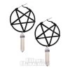Blue Banana Pentagram Opalite Plug Hoop Earrings (Black) 1 Blue Banana Pentagram Opalite Plug Hoop Earrings (Black) -Unique Clothing&Accessories 149721