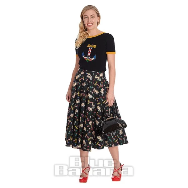 Banned Anchor Pinup Skirt (Black) 7 Banned Anchor Pinup Skirt (Black) - Image 5