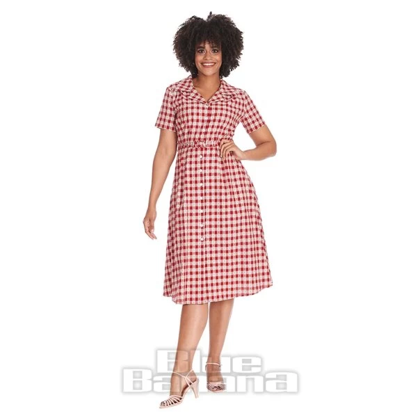 Banned Cherry Check Dress (Red) 3 Banned Cherry Check Dress (Red)