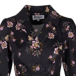 Bleeding Heart Pink Flower Long Sleeve Pencil Dress (Black) -Unique Clothing&Accessories 1b1a865607b73b1411e08b50b46f 150803 b