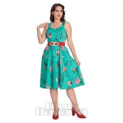 Banned Peacock Rose Dress (Green) -Unique Clothing&Accessories 20db74b157443ac05a6ad6b9af34