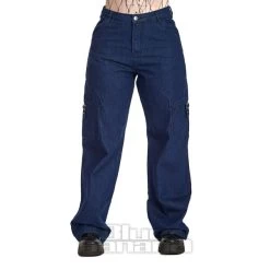 Banned Wide Leg Denim Trousers (Blue) -Unique Clothing&Accessories 21fd4c69faf1e19b3b2680436f71