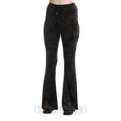 Banned Leopard Print Flare Trousers (Black)
